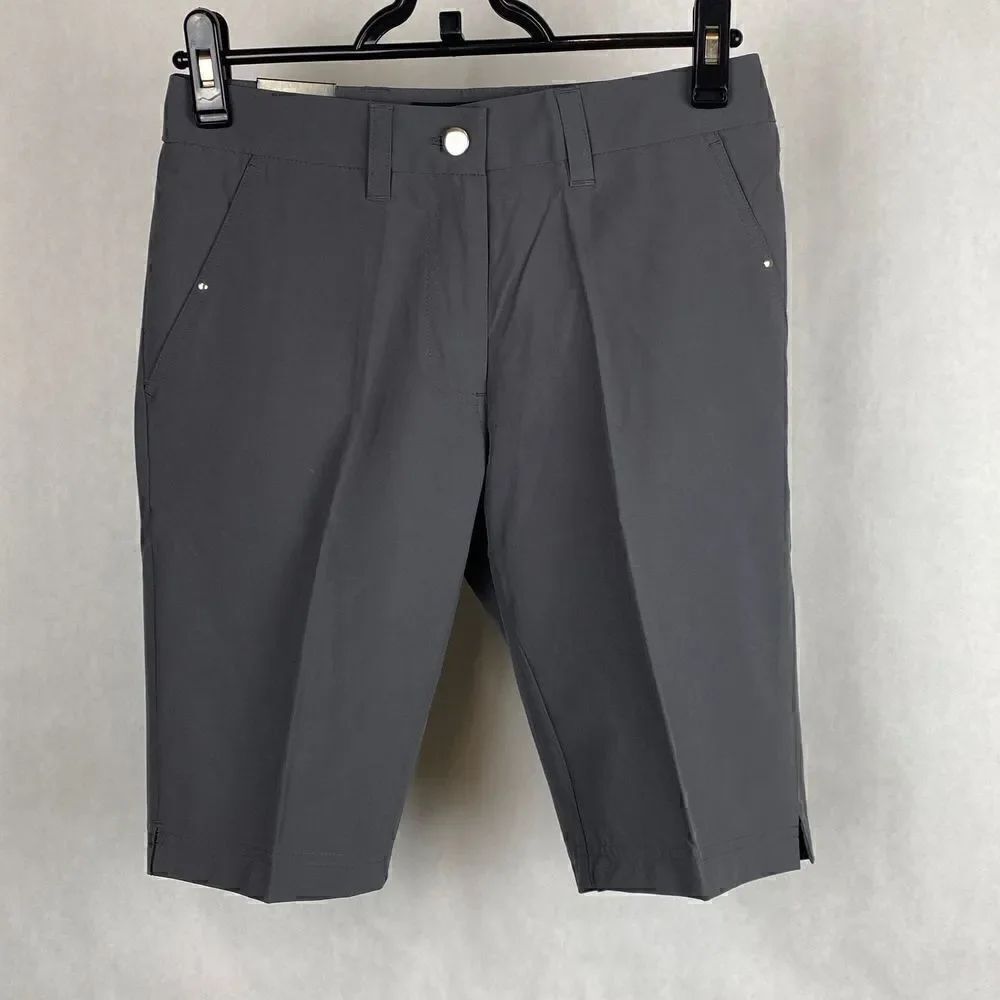 NWT Zyia Gray Clubhouse Shorts Size Small Long Bermuda